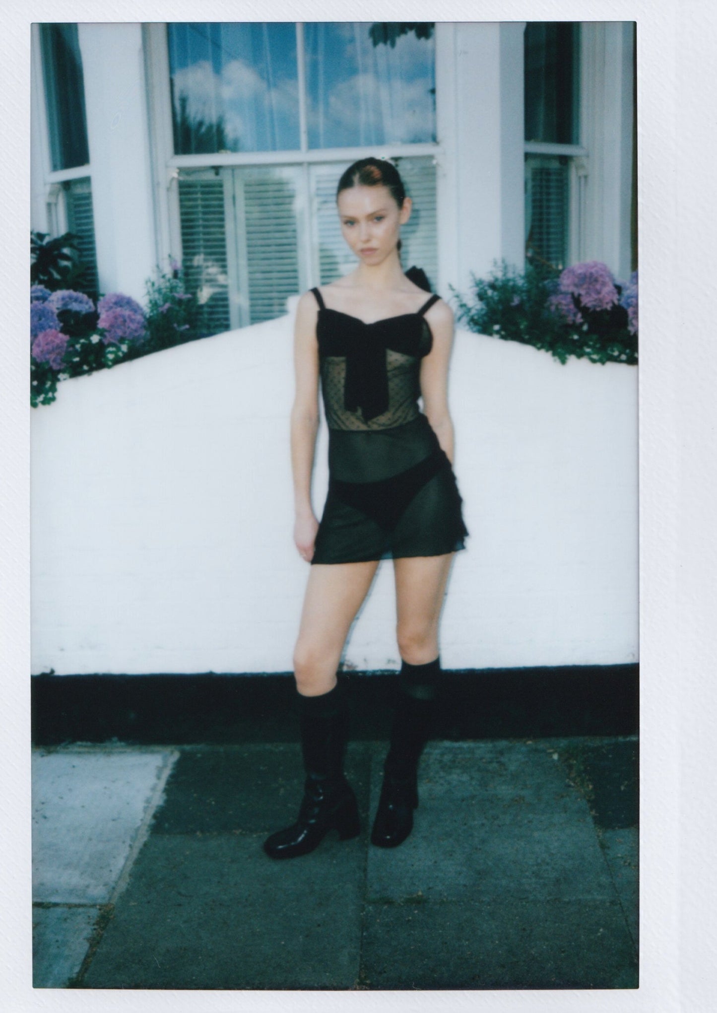 Rosie Dress in Black Dot