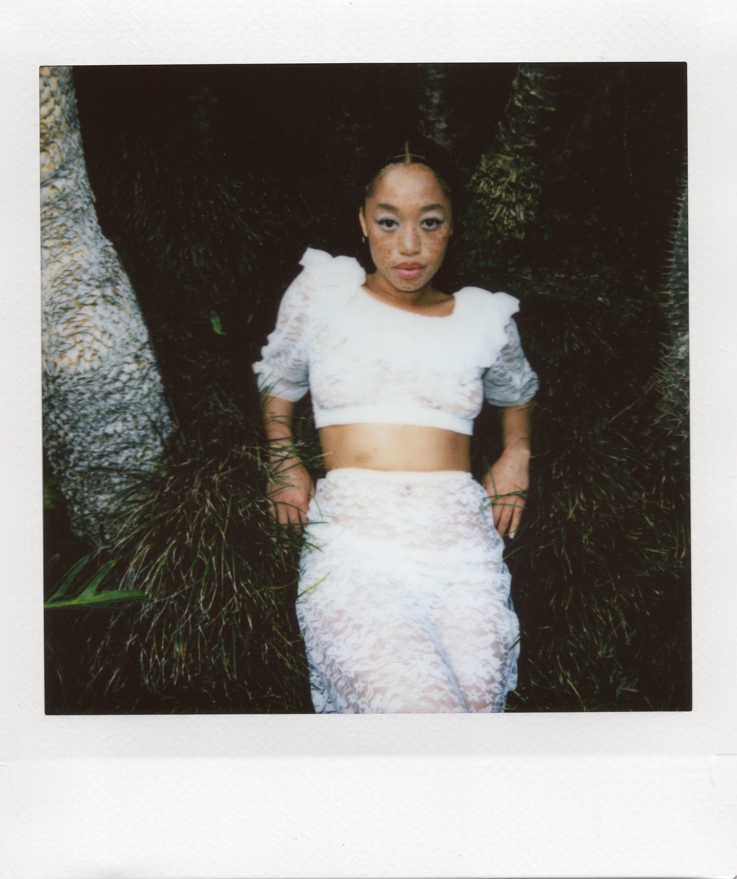 Mercedes Top in White Lace