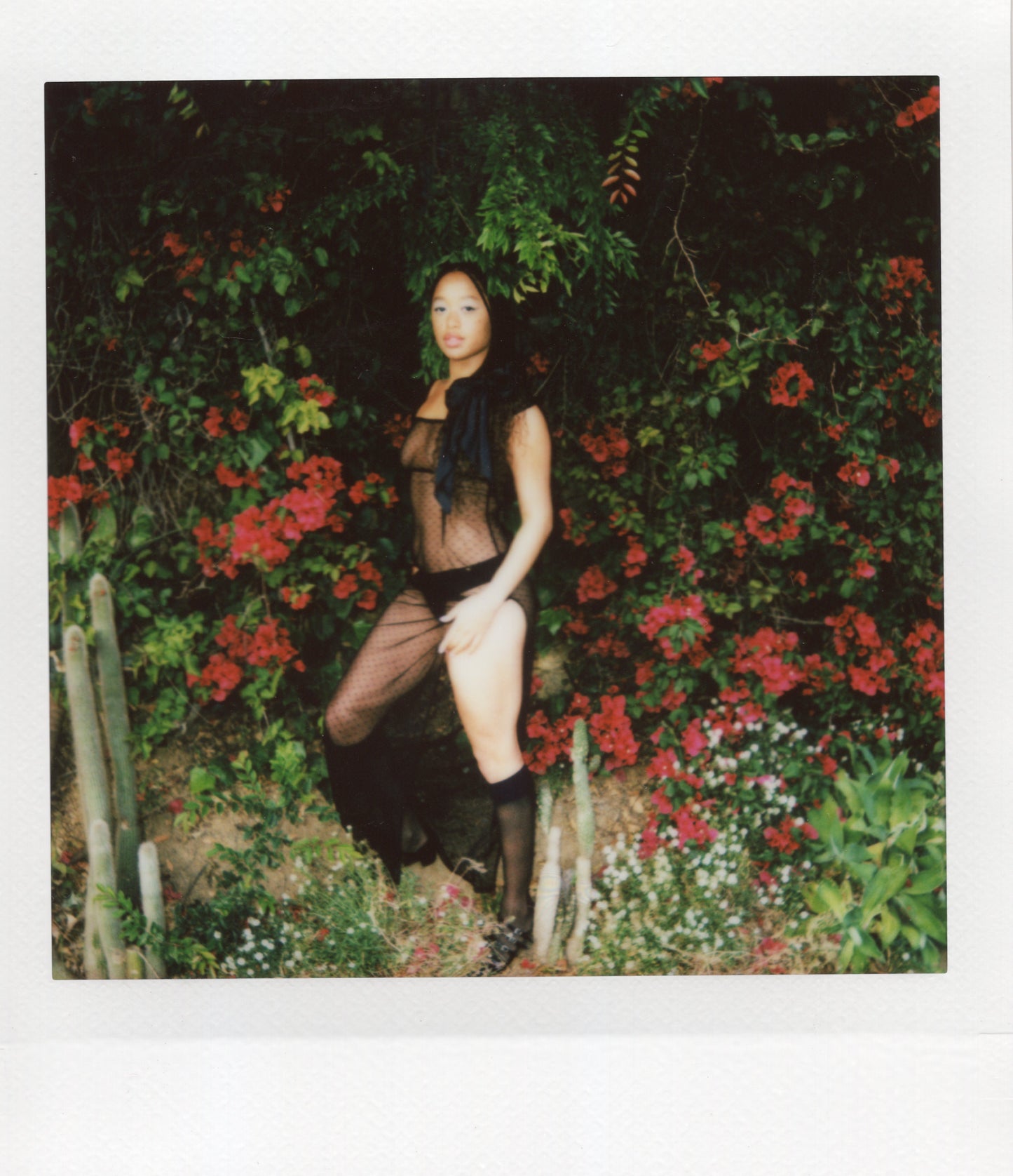 Bowery Dress in Black Dot