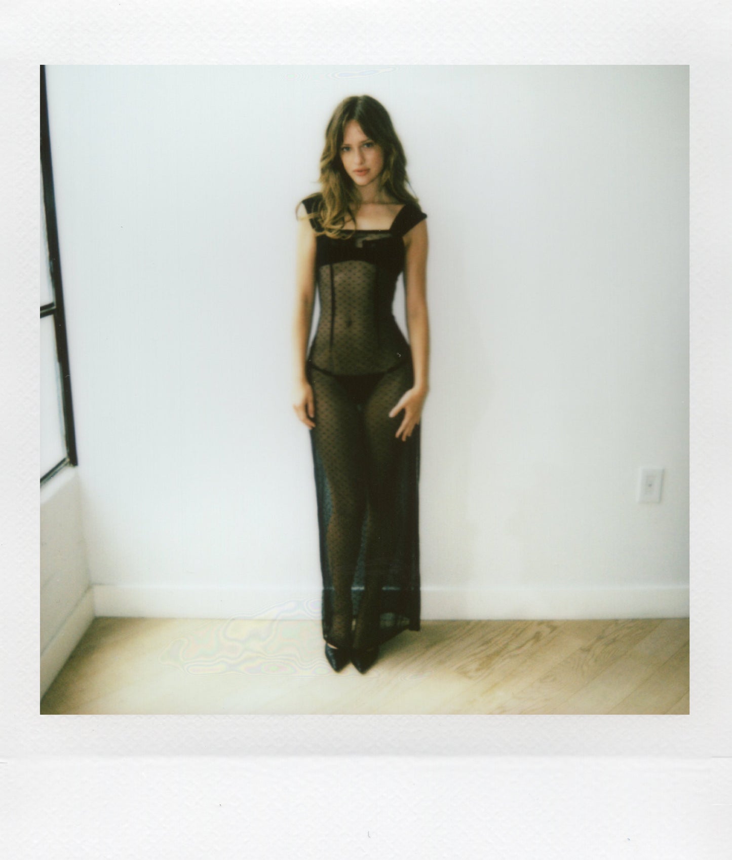Bowery Dress in Black Dot