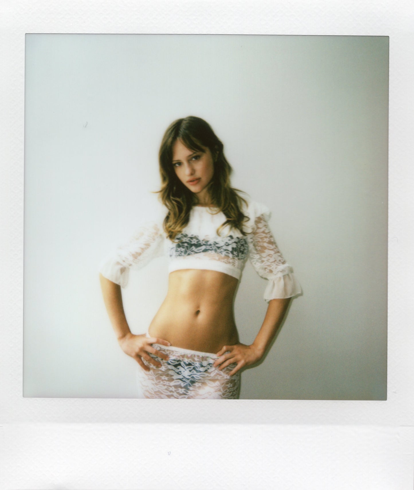 Mercedes Top in White Lace
