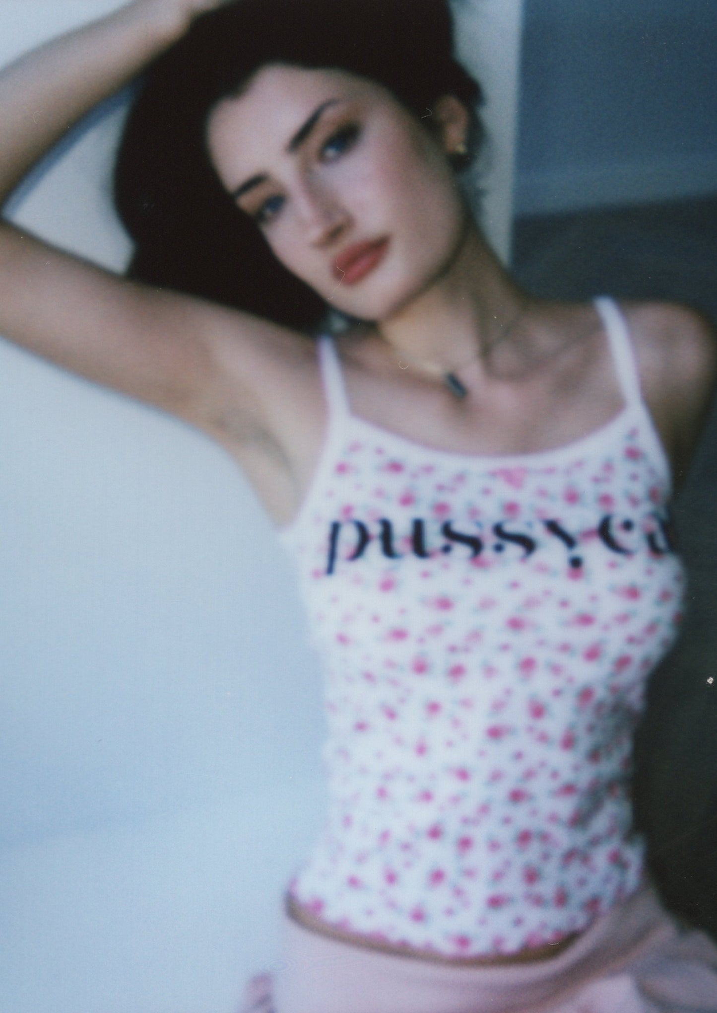 Pussycat Tank Top in Pink Floral