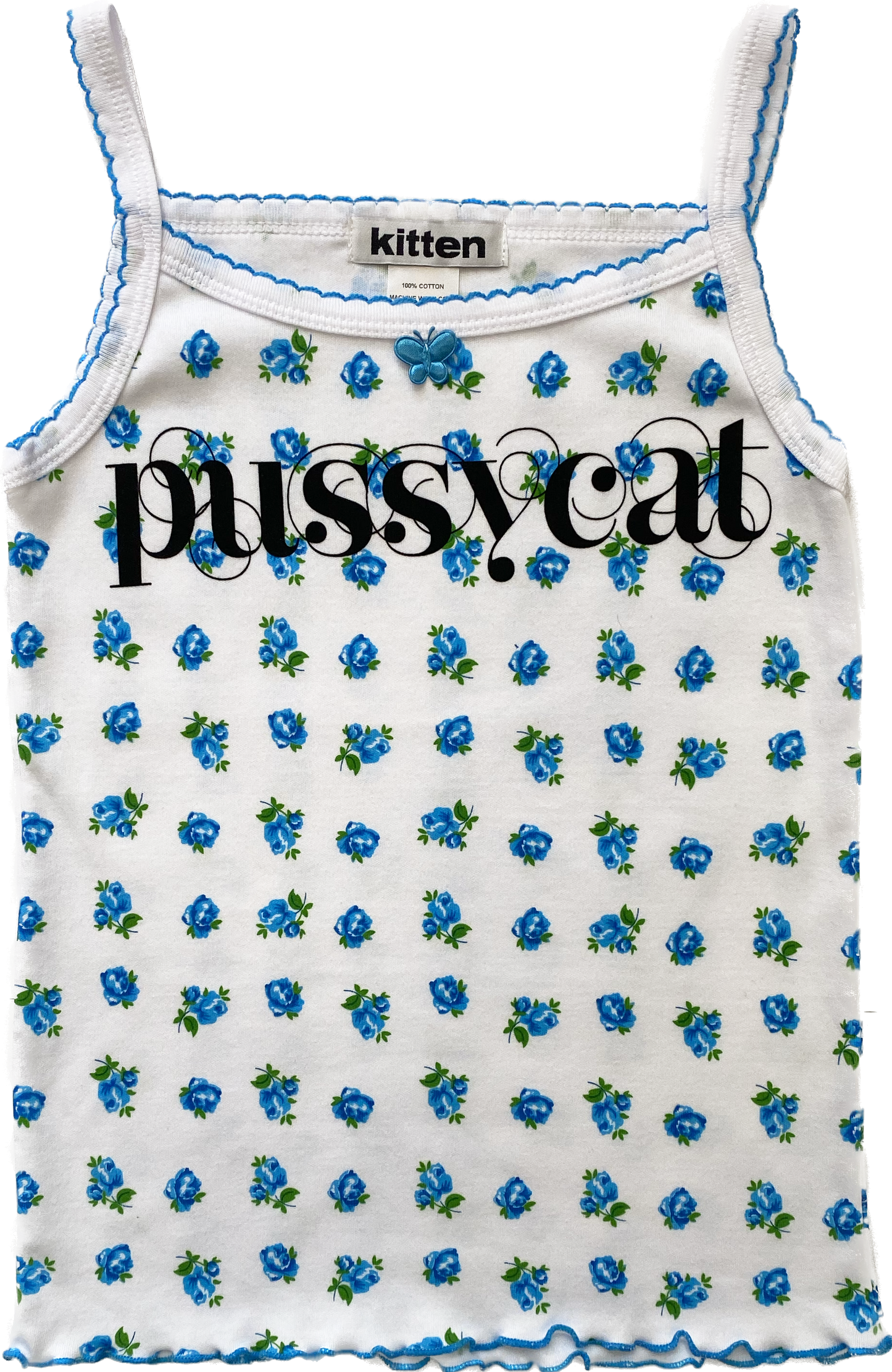 Pussycat Tank Top in Blue Floral